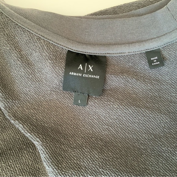 A/X Armani Exchange Men's Pullover Crewneck Sweater Gray Sz L - Picture 10 of 10